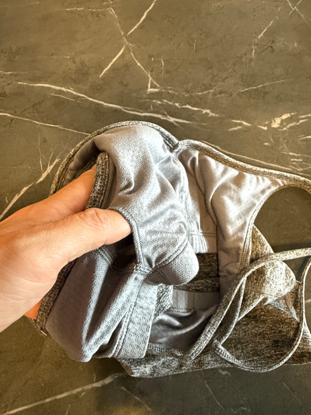 Vuori Gray Double-Strap Crop Tank - Picture 3 of 3